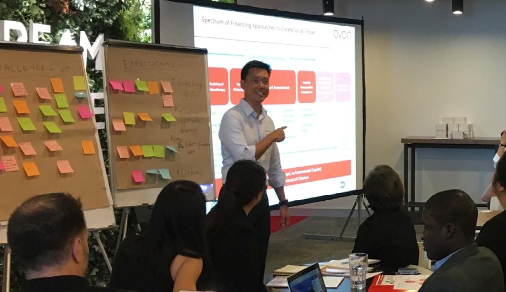 The AVPN Training Academy will create workshops and courses around the AVPN Capability Development Model which covers the 5 key areas of social investment in practice: PreEngagement, Capacity Building, Impact Assessment, Portfolio Management, and Multi-sector Collaboration.