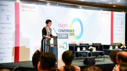 Singapore minister of culture, Grace Fu, during her keynote speech at the AVPN conference.