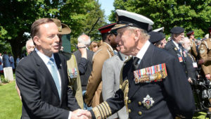 Prince Philip with former Australian premier Tony Abbott
